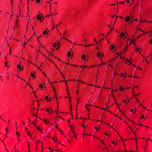 NWOT French Connection Linen-look Skirt with Embroidered Detail - Picture 2 of 8